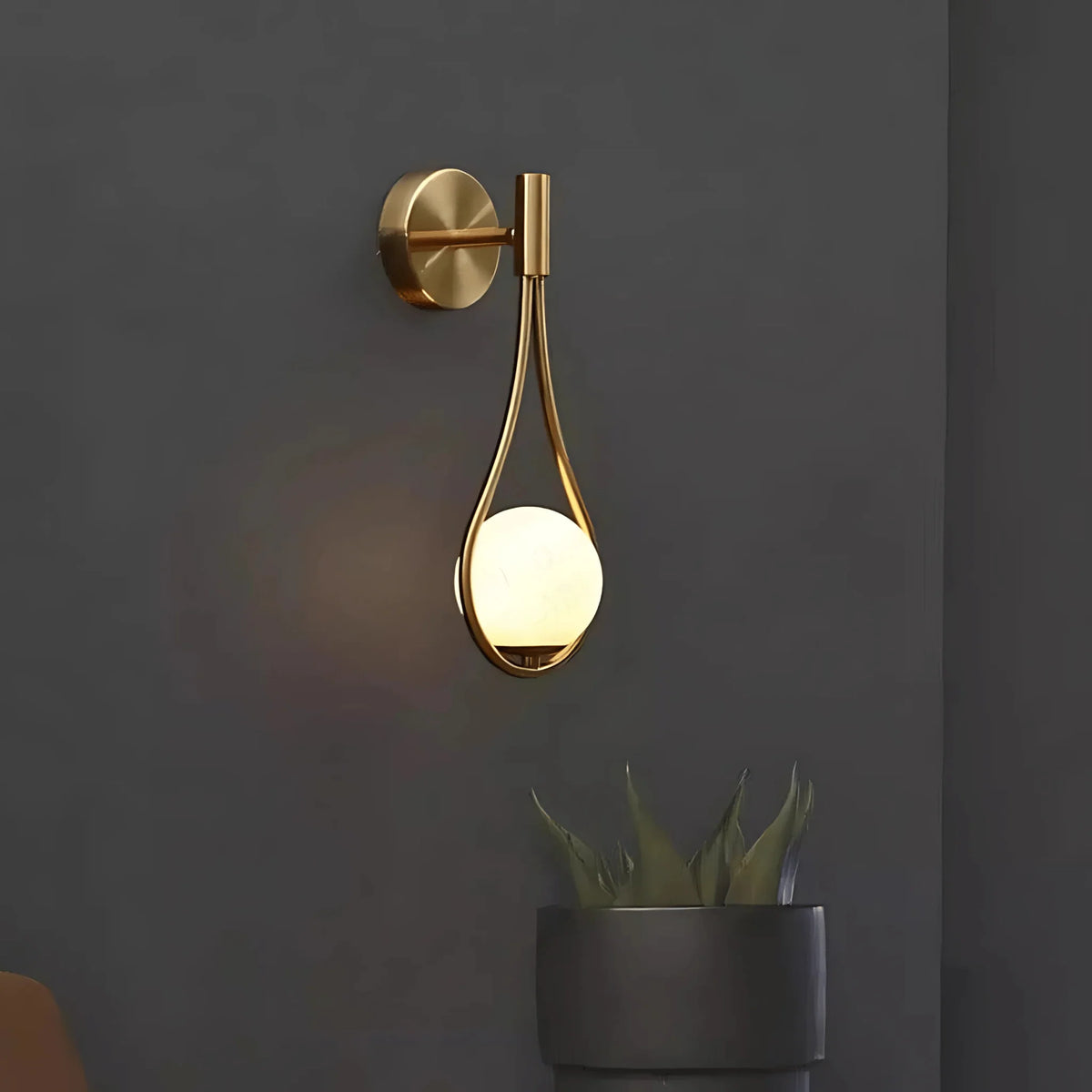 Wall Sconce Teardrop Integrated LED Downward Wash