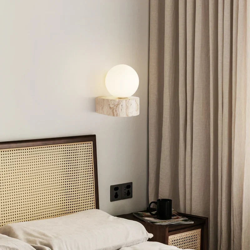 Wall Sconce Travertine Linear Slot Concealed Fixings