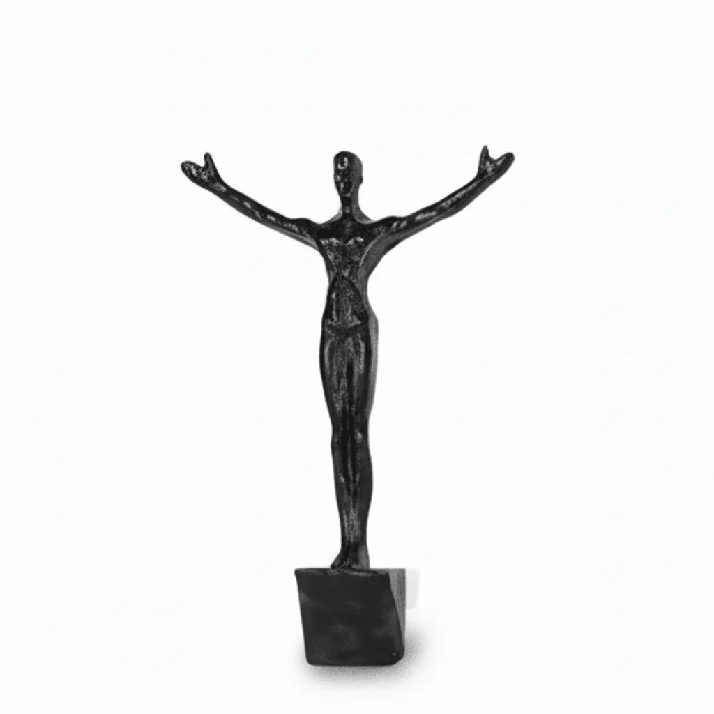 Wall Sculpture Synthetic Resin Climbing Figure hinged?