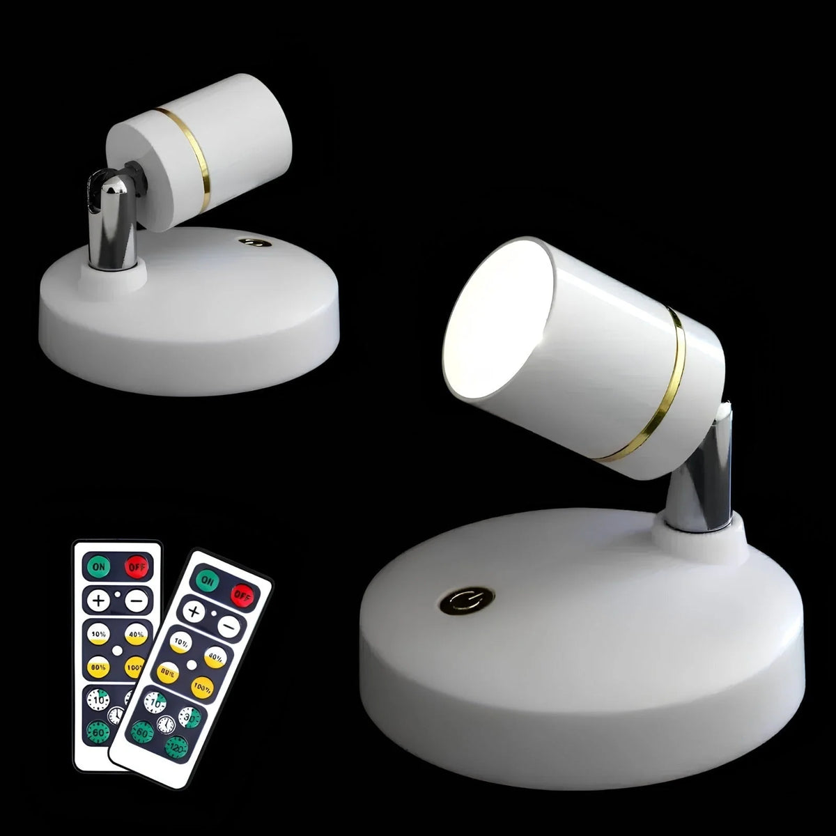 Wall Spotlight Adjustable Aim USB Rechargeable & AA Compatible