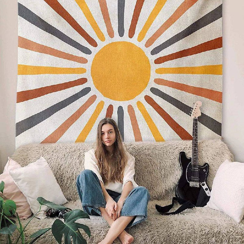 Wall Tapestry Boho Sun Polyester-Cotton Blend