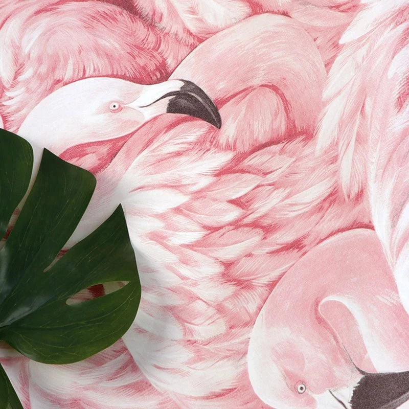 Wallpaper Pink Flamingo Vinyl Wipeable UV-Resistant Roll