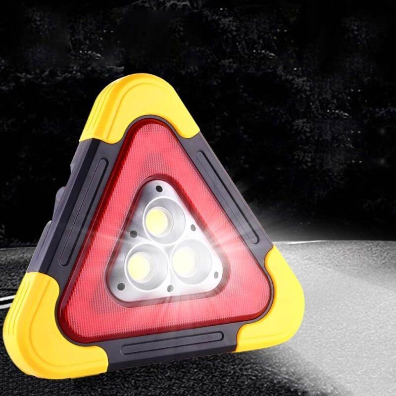 Warning Triangle LED 360-Degree Visibility IPX5 Water-Resistant