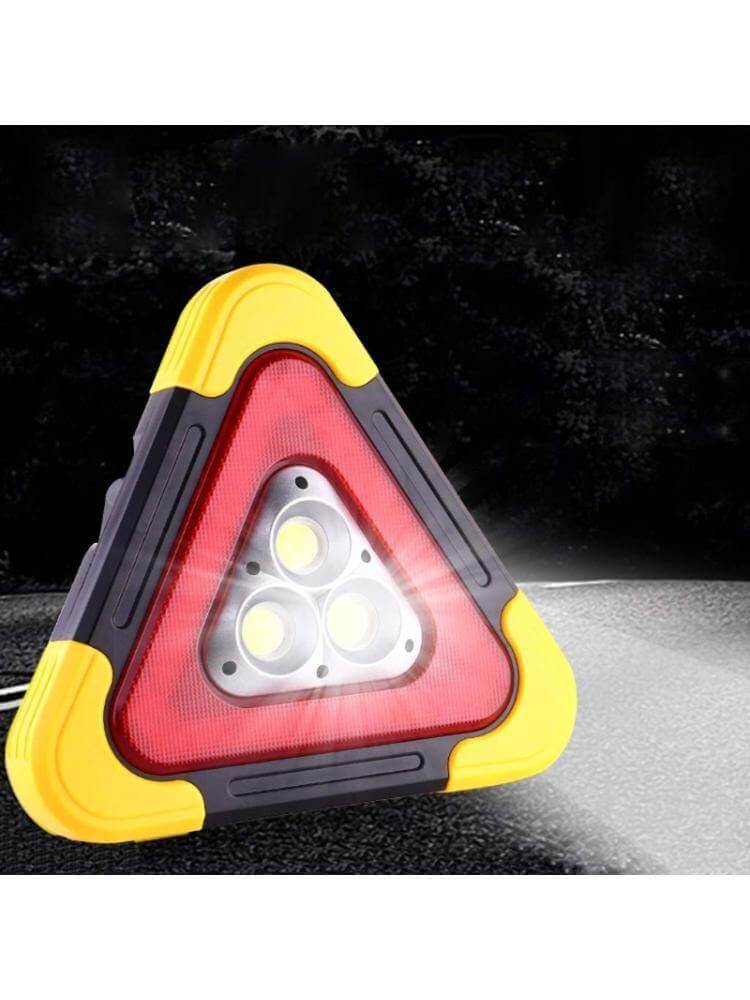 Warning Triangle LED 360-Degree Visibility IPX5 Water-Resistant