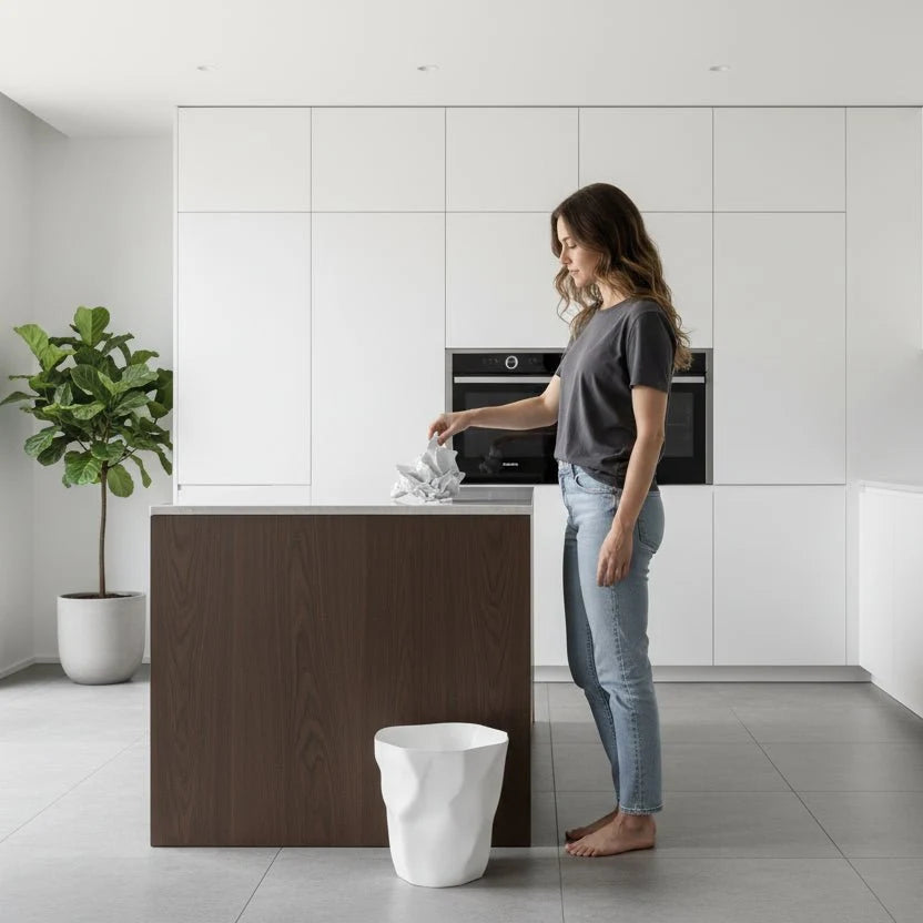 Wastebasket Polypropylene Space-Saving Irregular Shape