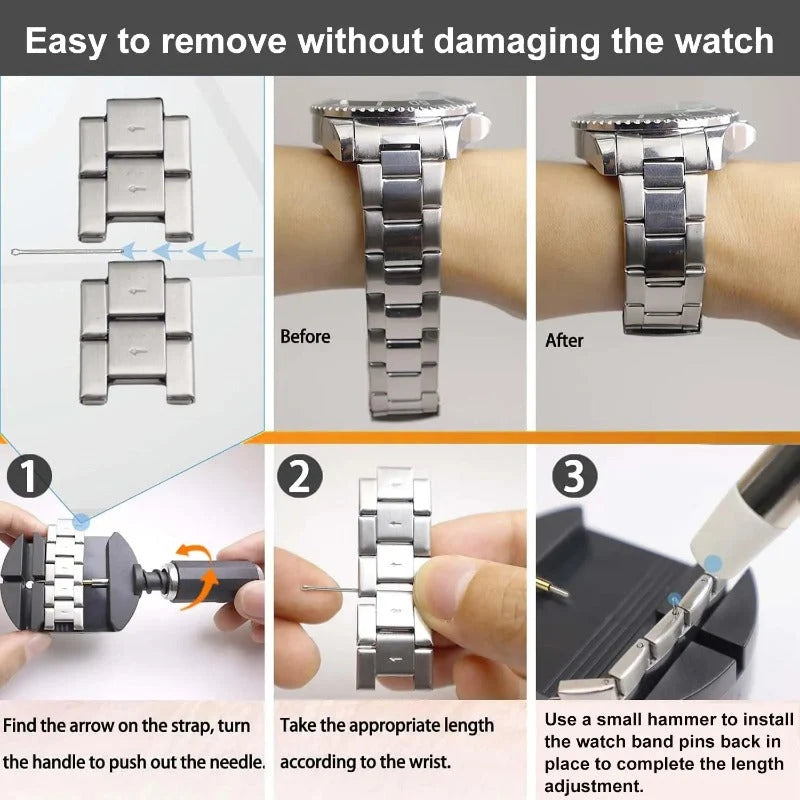 Watch Band Adjustment Kit Metal Link Pin Remover