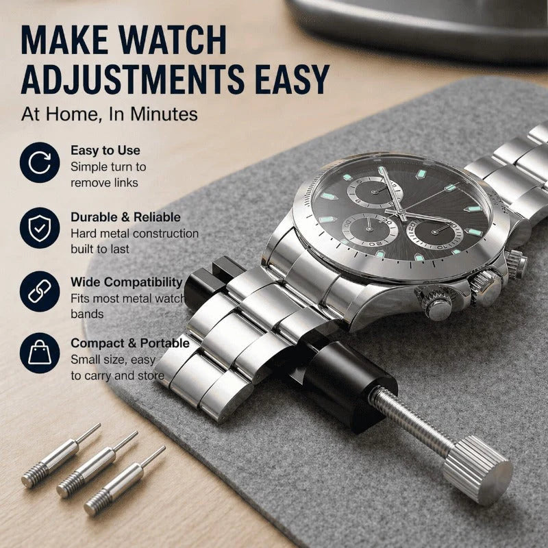 Watch Band Link Removal Tool Screw-Driven Metal