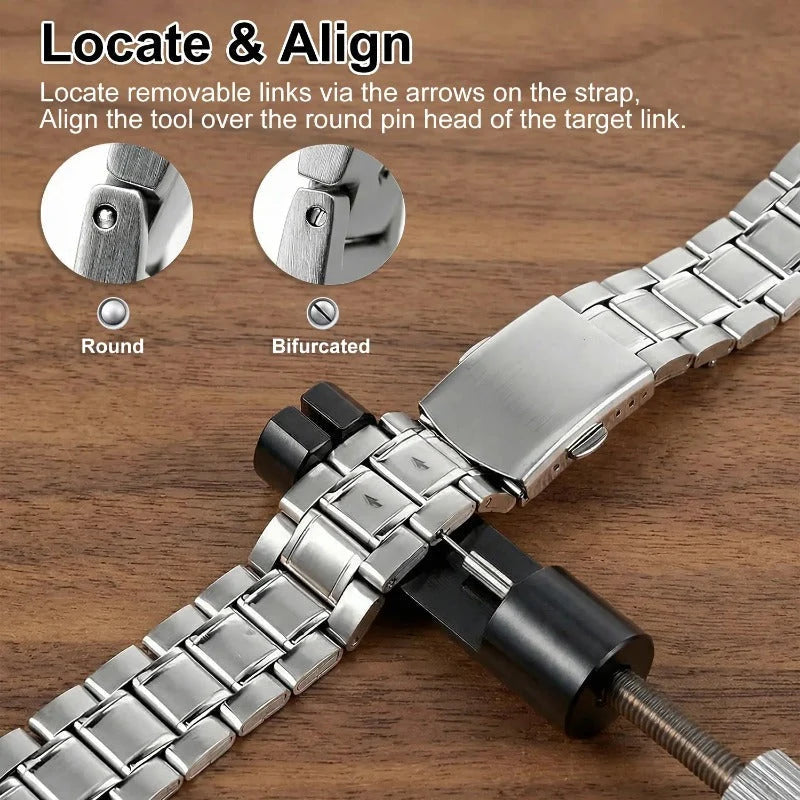 Watch Band Link Removal Tool Screw-Driven Metal