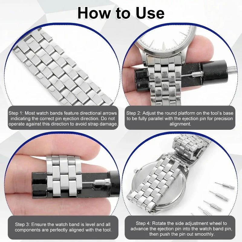 Watch Band Link Removal Tool Screw-Driven Metal