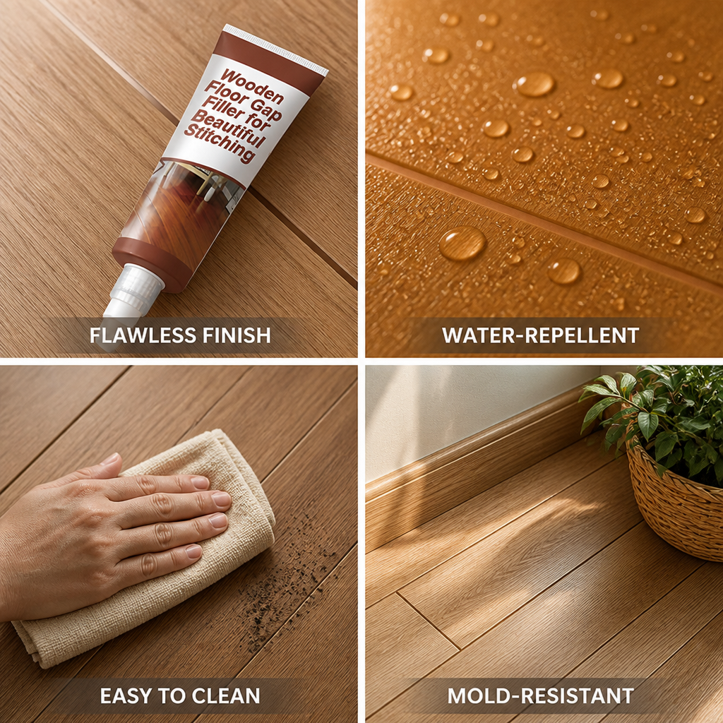 Water-Based Eco-Friendly Water-Repellent & Mold-Resistant Wood Floor Filler