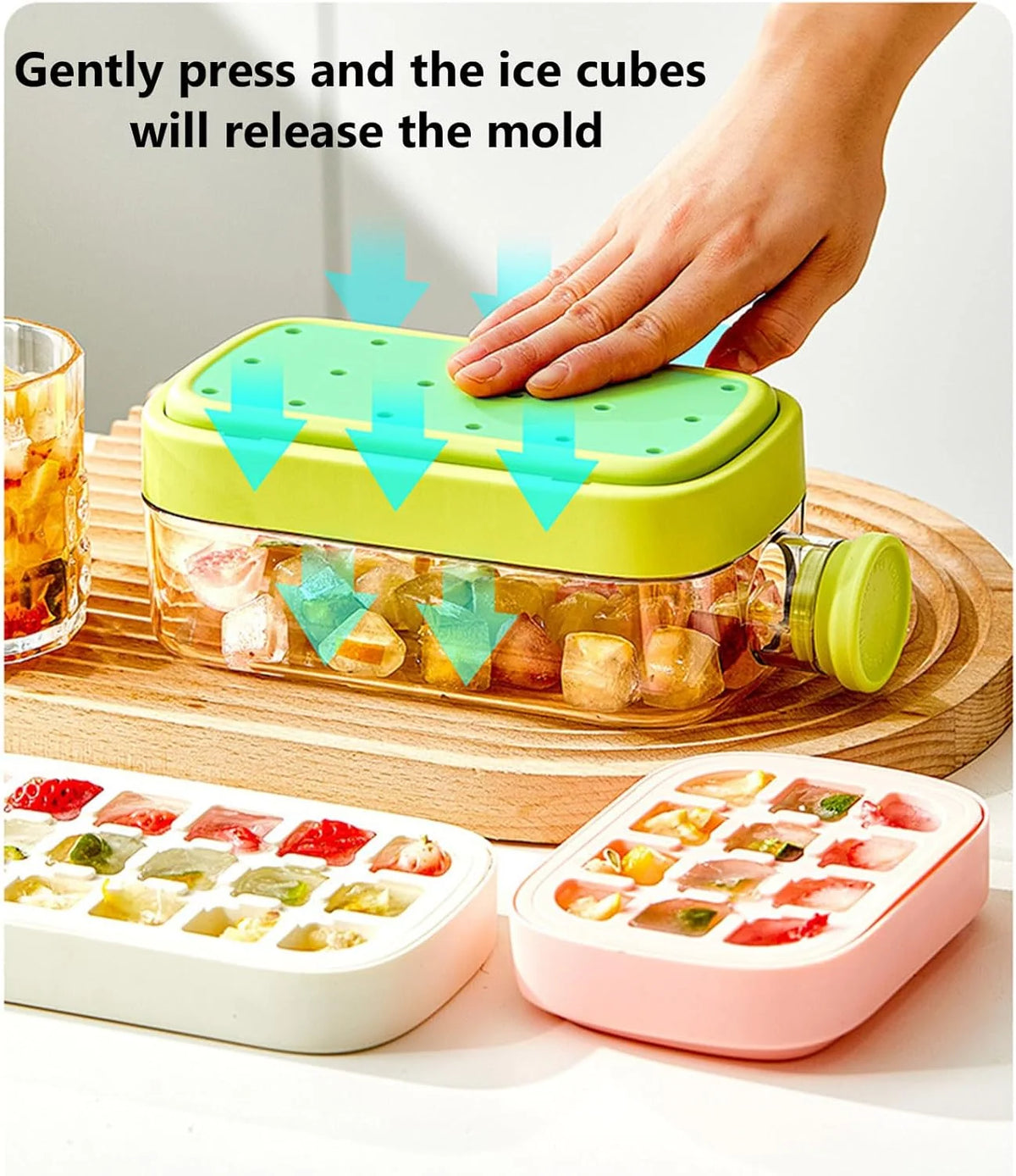 Water Bottle 2-in-1 Ice Maker With Straw
