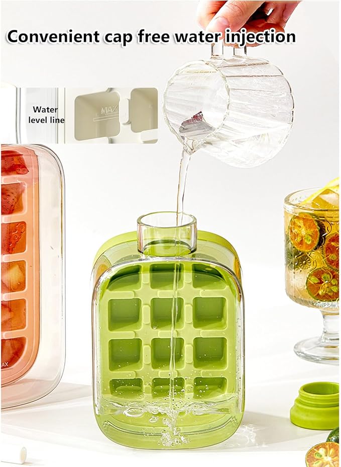 Water Bottle 2-in-1 Ice Maker With Straw