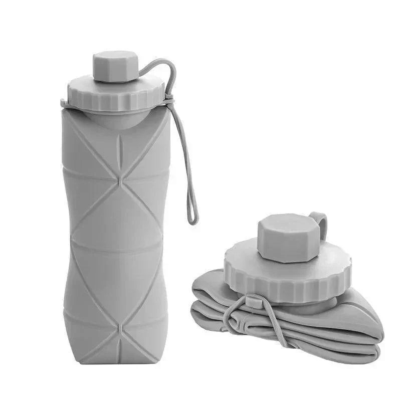 Water Bottle Collapsible Silicone Leakproof 20.3 Oz