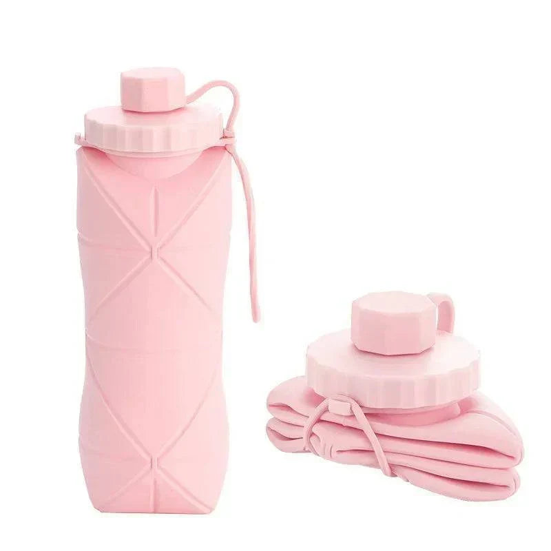 Water Bottle Collapsible Silicone Leakproof 20.3 Oz