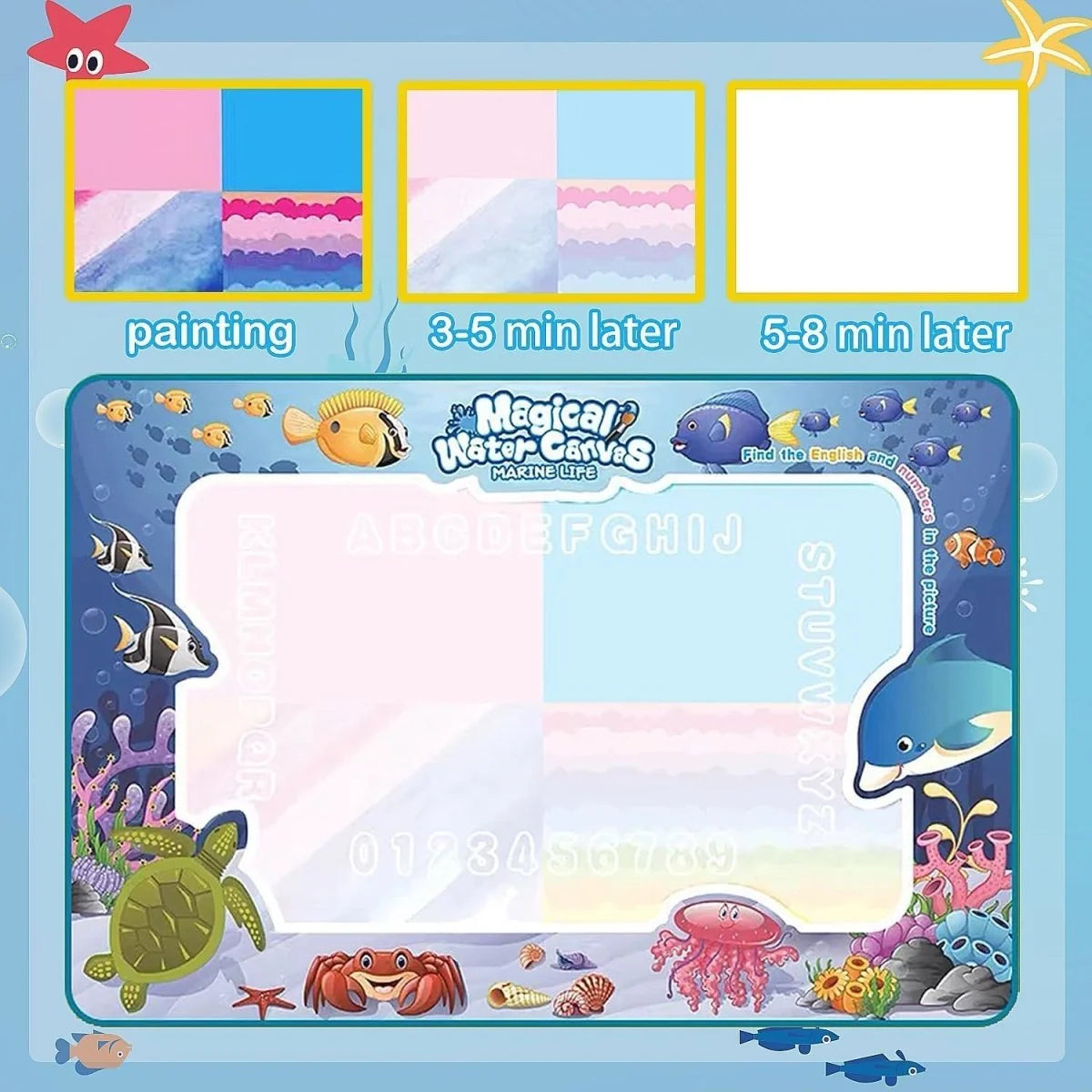 Water Drawing Mat Reusable Water-Only Quick-Drying