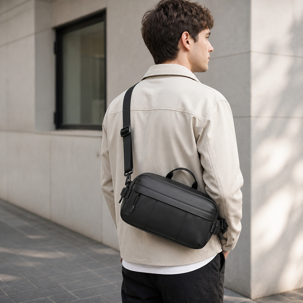Water-Resistant Adjustable Strap Crossbody Bag (Padded Handle)