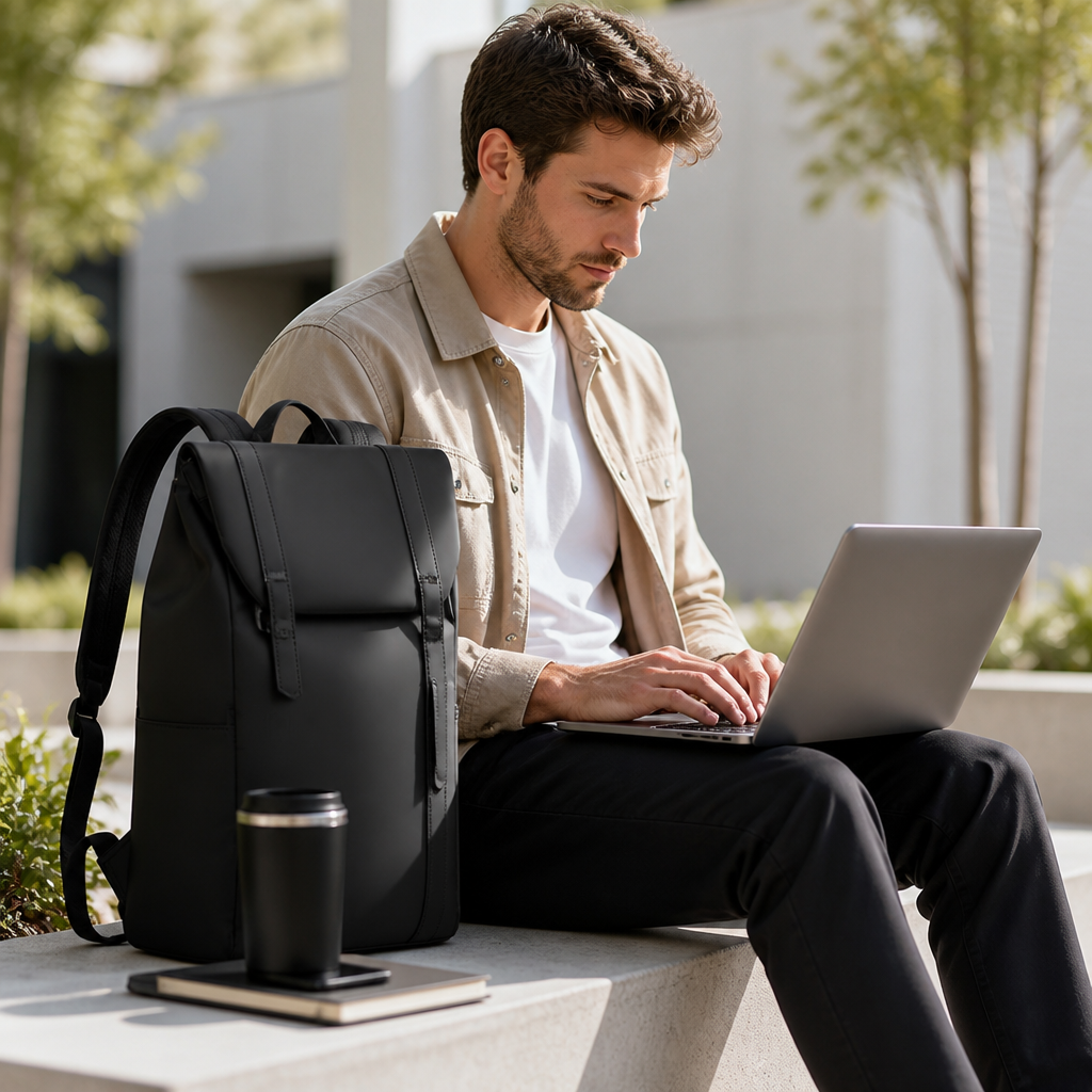 Water-Resistant Laptop-Friendly Commuter Backpack
