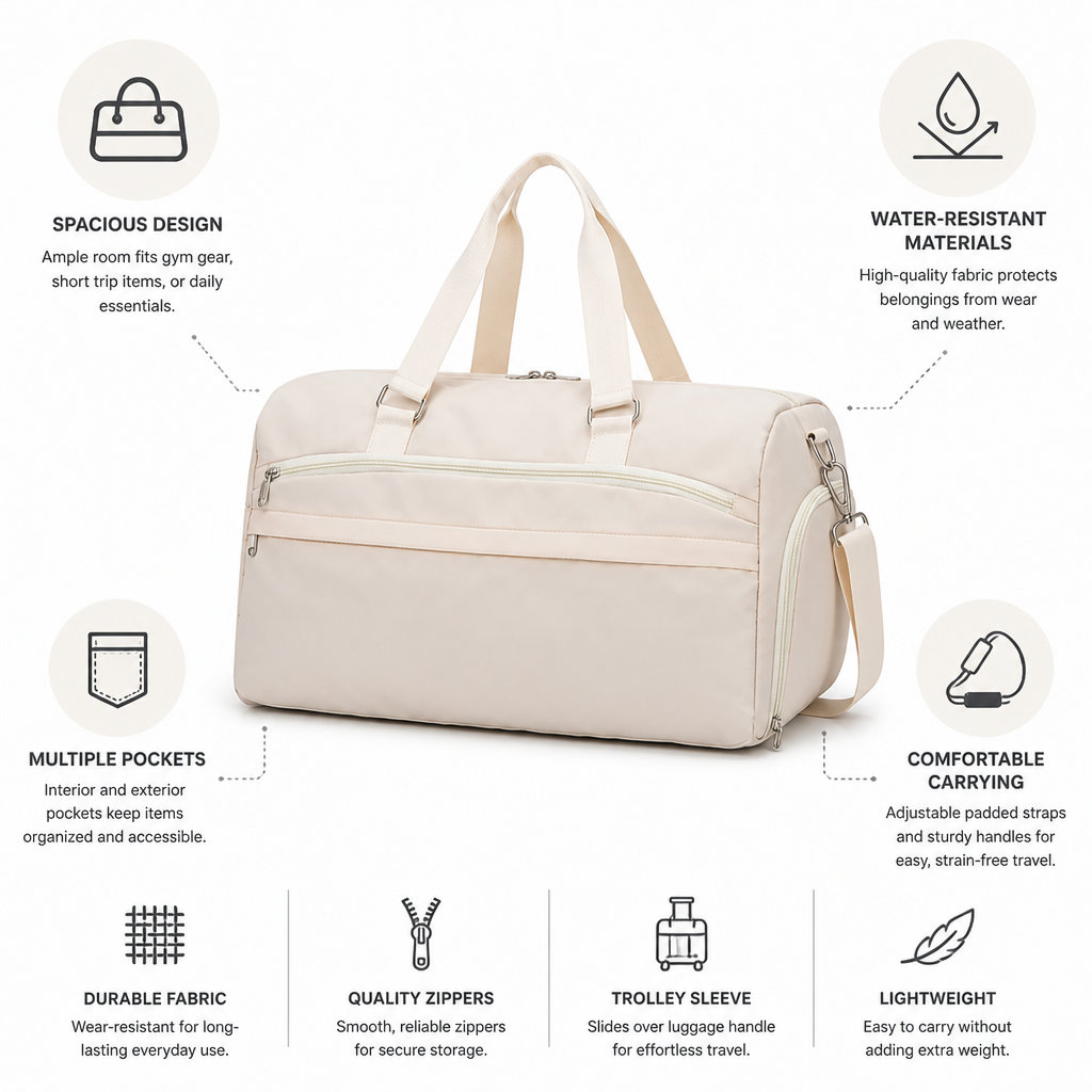 Water-Resistant Large Capacity Duffle Bag