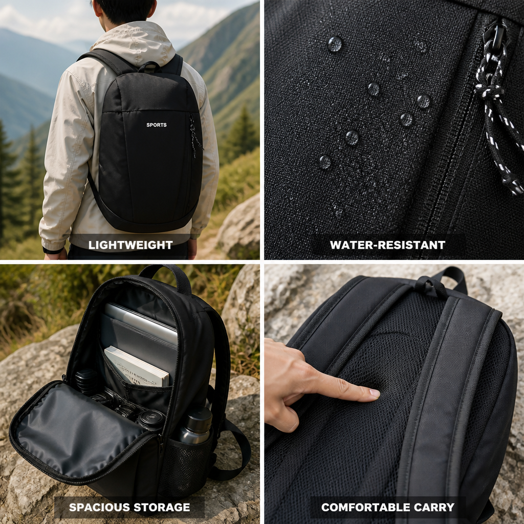 Water-Resistant & Lightweight Hiking Backpack