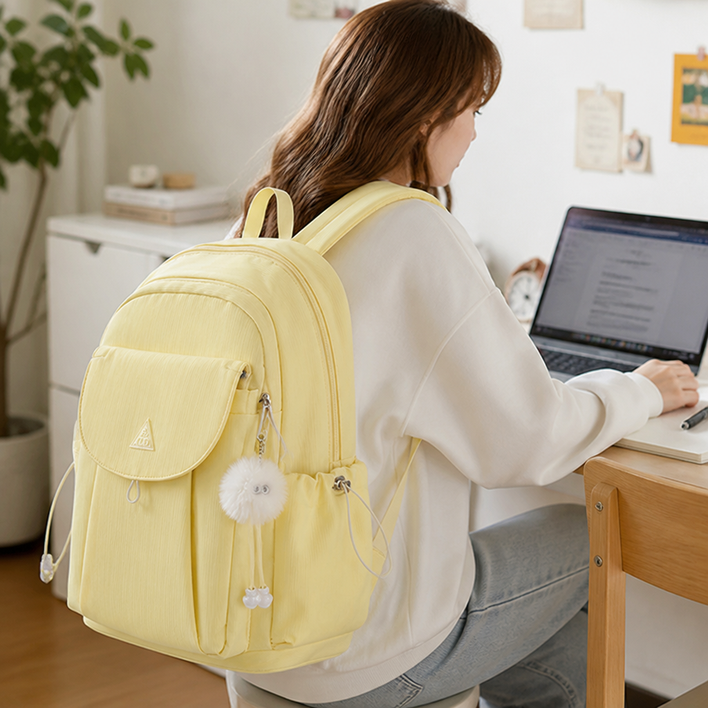 Water-Resistant & Lightweight School Backpack (Padded Back Panel)