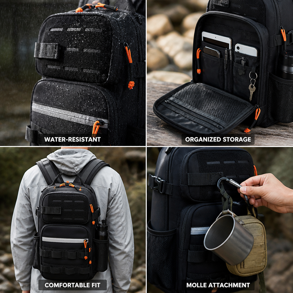 Water-Resistant MOLLE Tactical Backpack