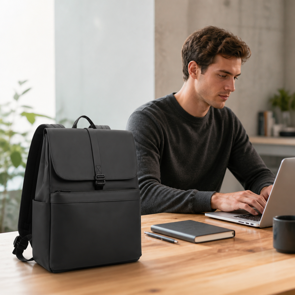 Water-Resistant Minimalist Laptop-Friendly Backpack