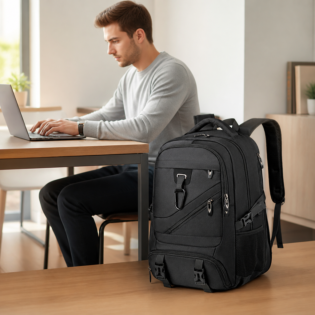Water-Resistant Multi-Compartment Backpack (Laptop Compartment)