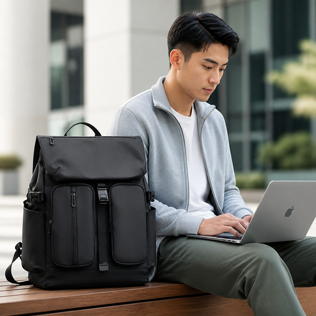 Water-Resistant Multi-Compartment Backpack (Laptop Pocket)