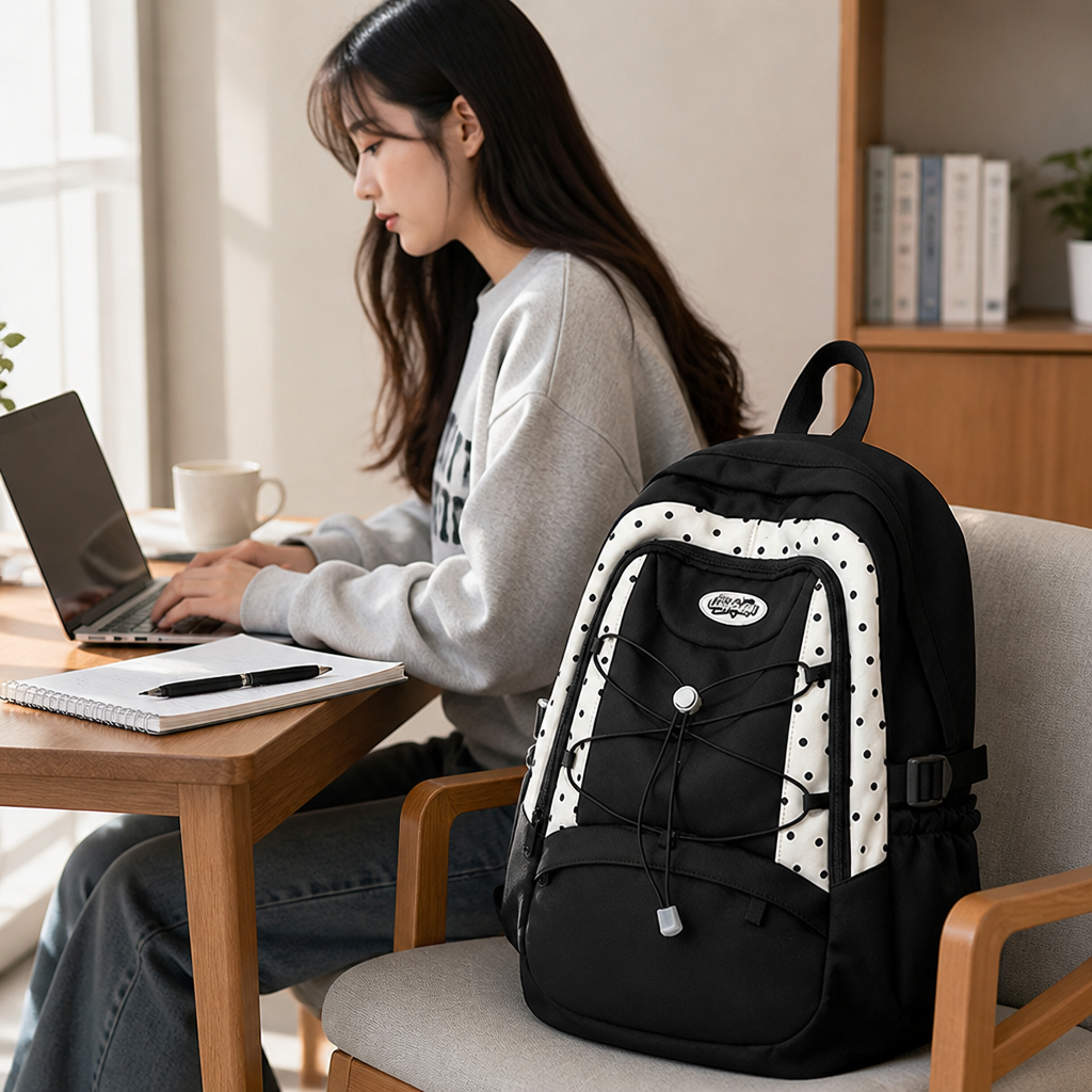 Water-Resistant Multi-Compartment Backpack (Laptop Sleeve)