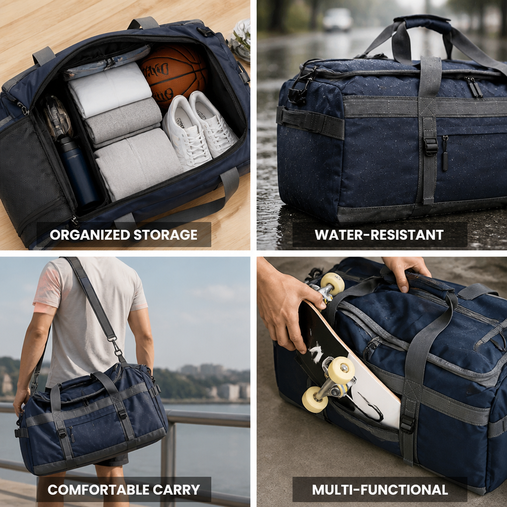 Water-Resistant & Multi-Compartment Duffel Bag