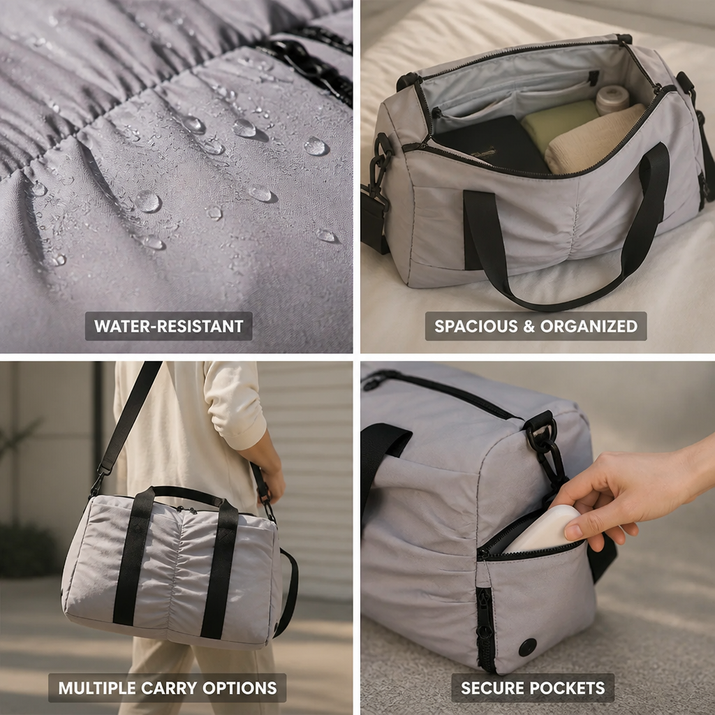 Water-Resistant Multi-Compartment Duffle Bag