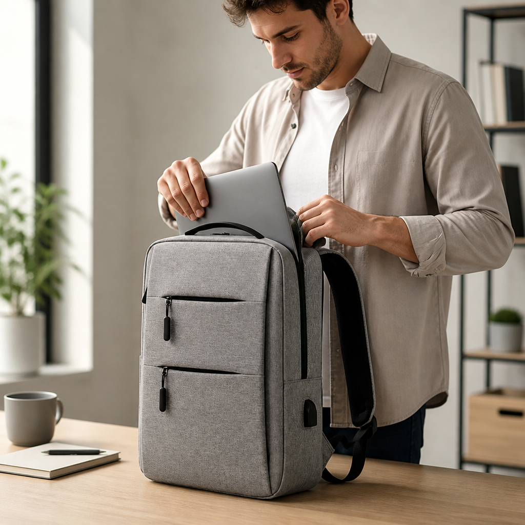 Water-Resistant Multi-Compartment Padded Back & Straps Laptop Backpack (Fits 15.6 in)