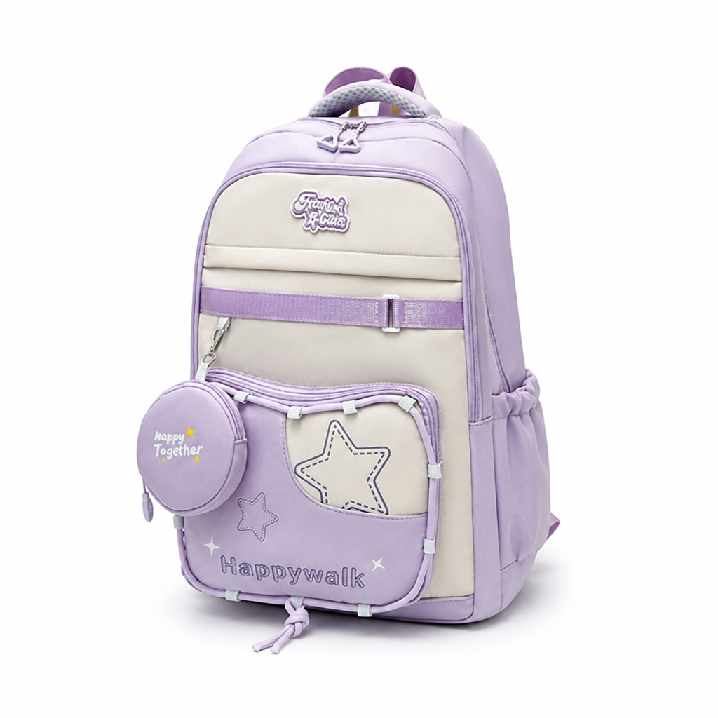 Water-Resistant Multi-Compartment School Backpack