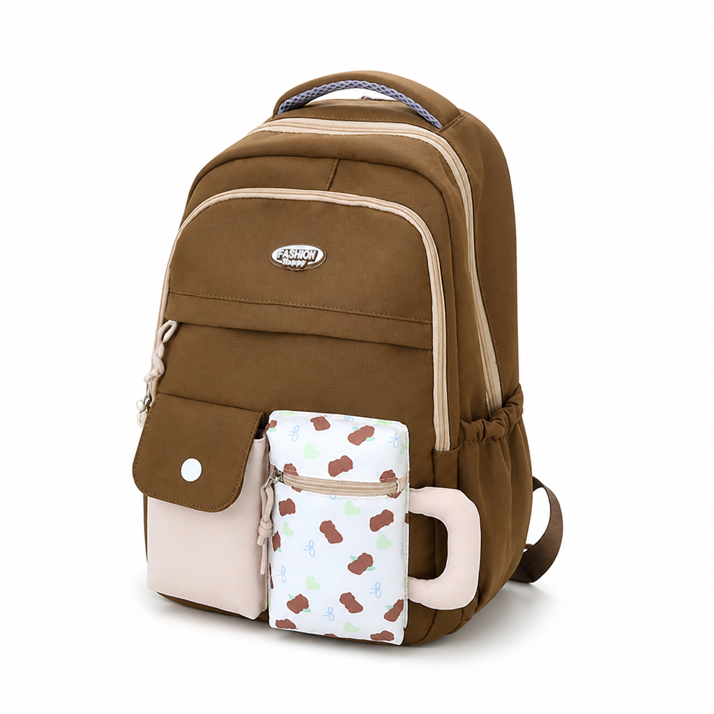 Water-Resistant Multi-Compartment School Backpack