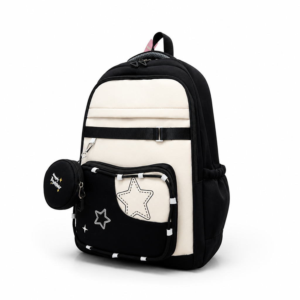 Water-Resistant Multi-Compartment School Backpack
