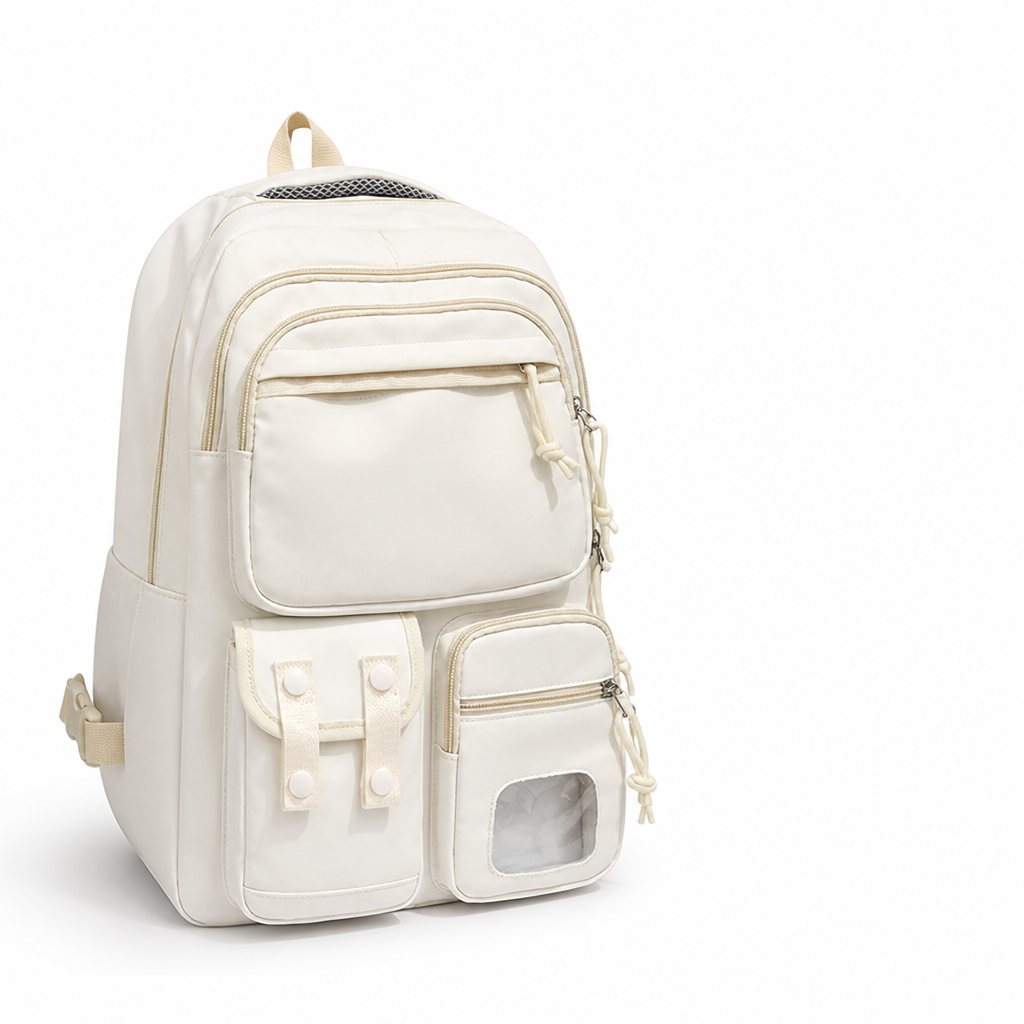 Water-Resistant Multi-Compartment School Backpack
