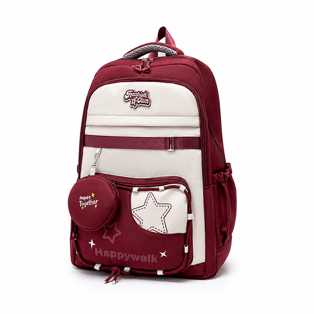Water-Resistant Multi-Compartment School Backpack