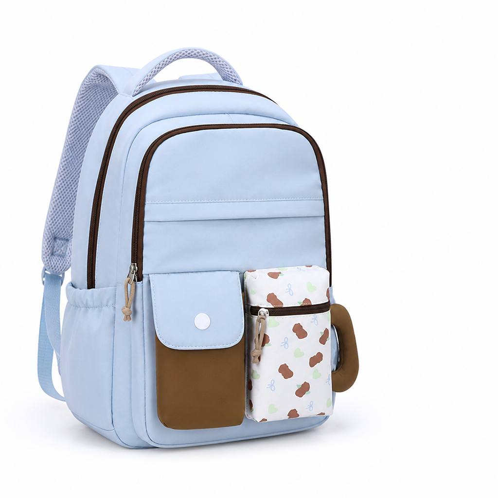 Water-Resistant Multi-Compartment School Backpack