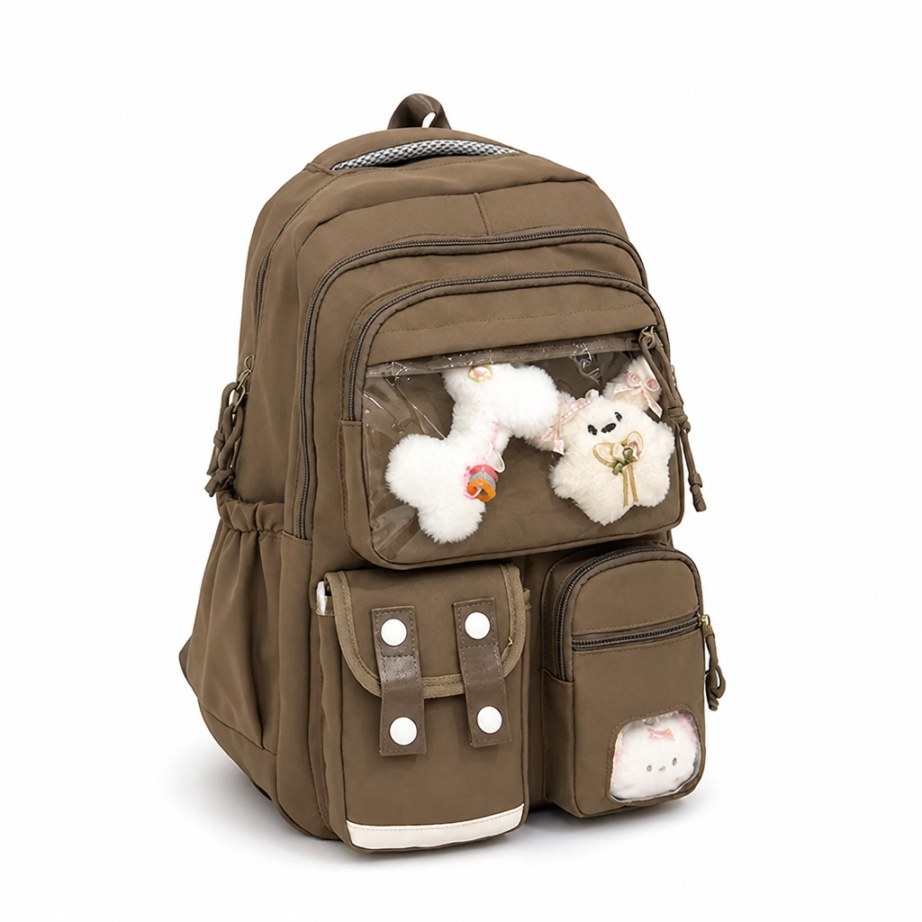 Water-Resistant Multi-Compartment School Backpack