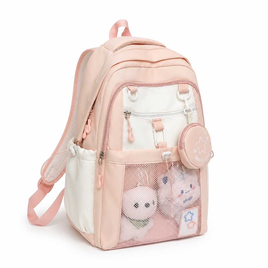 Water-Resistant Multi-Compartment School Backpack (Laptop Sleeve)