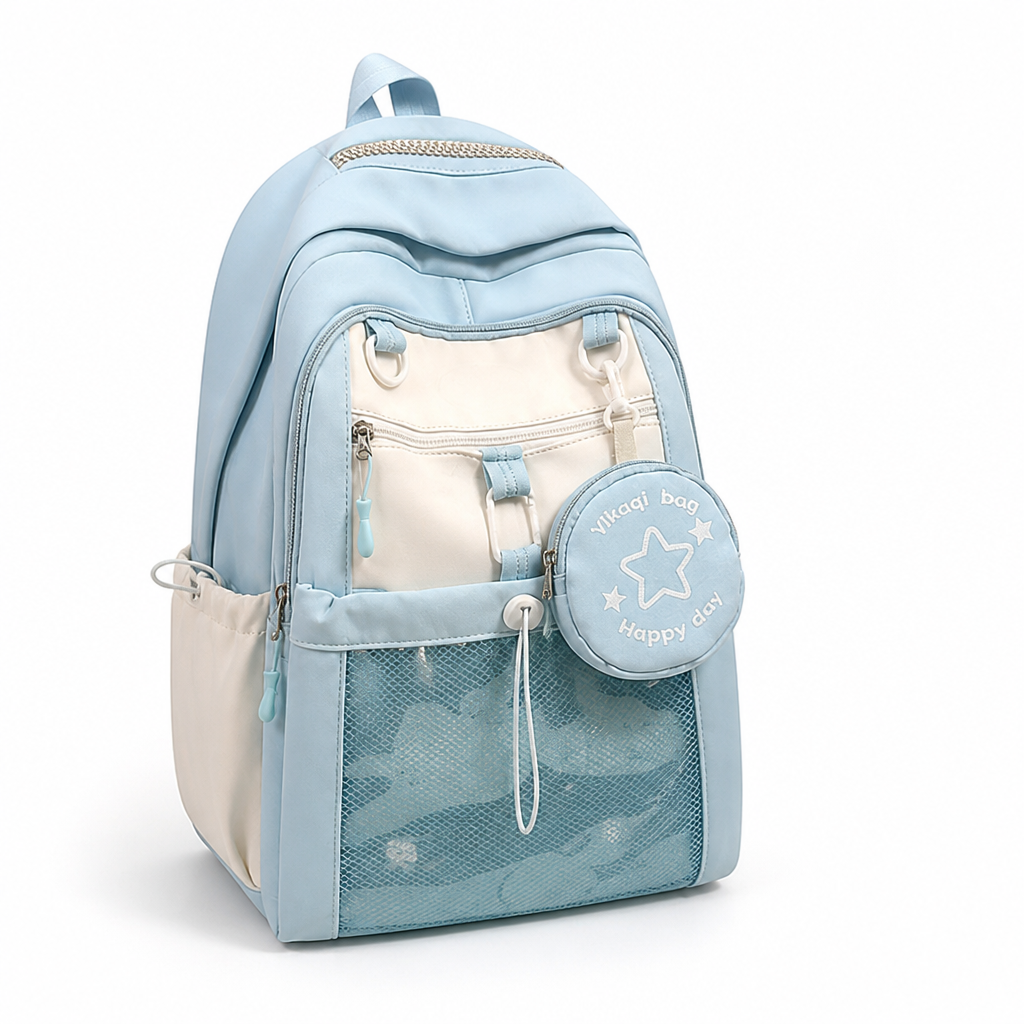 Water-Resistant Multi-Compartment School Backpack (Laptop Sleeve)