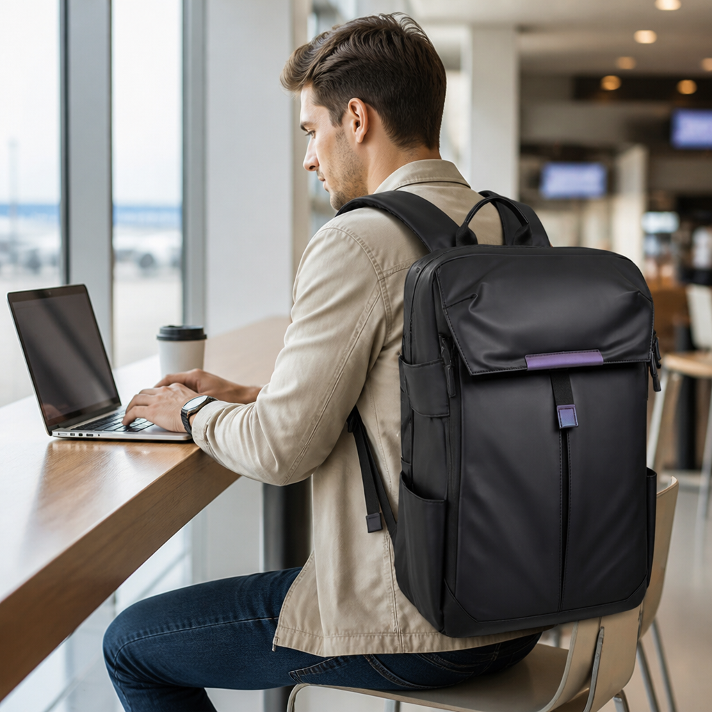 Water-Resistant Multi-Compartment Travel Backpack
