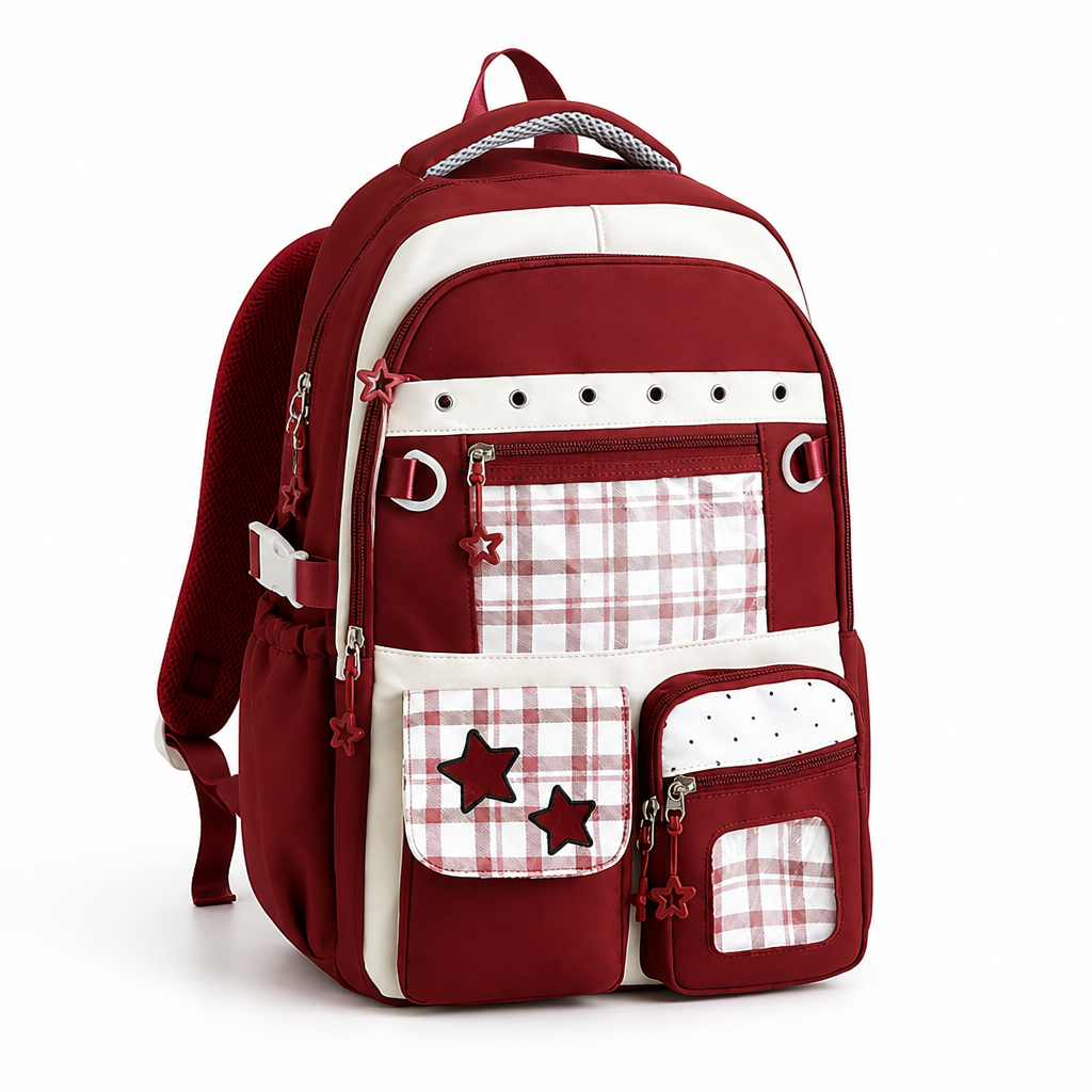 Water-Resistant Multi-Pocket Character School Backpack