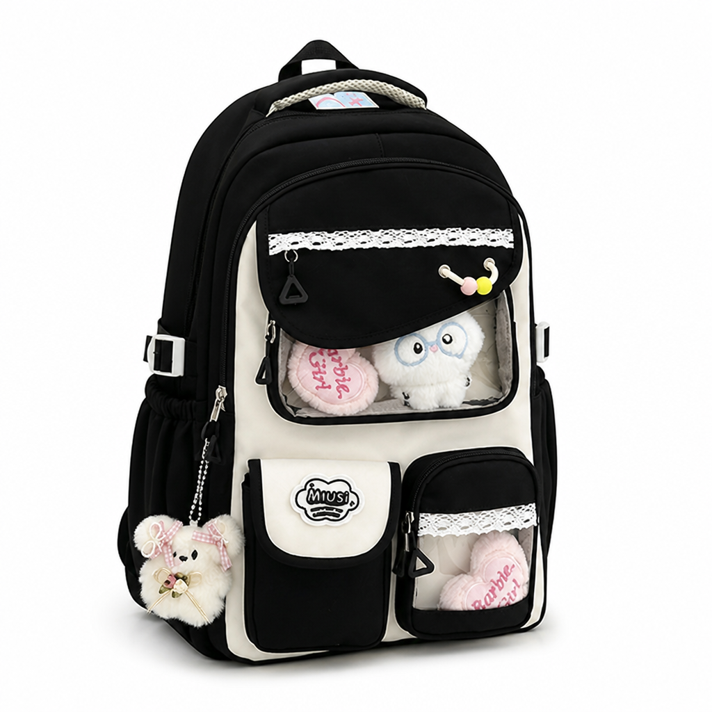 Water-Resistant Multi-Pocket School Backpack