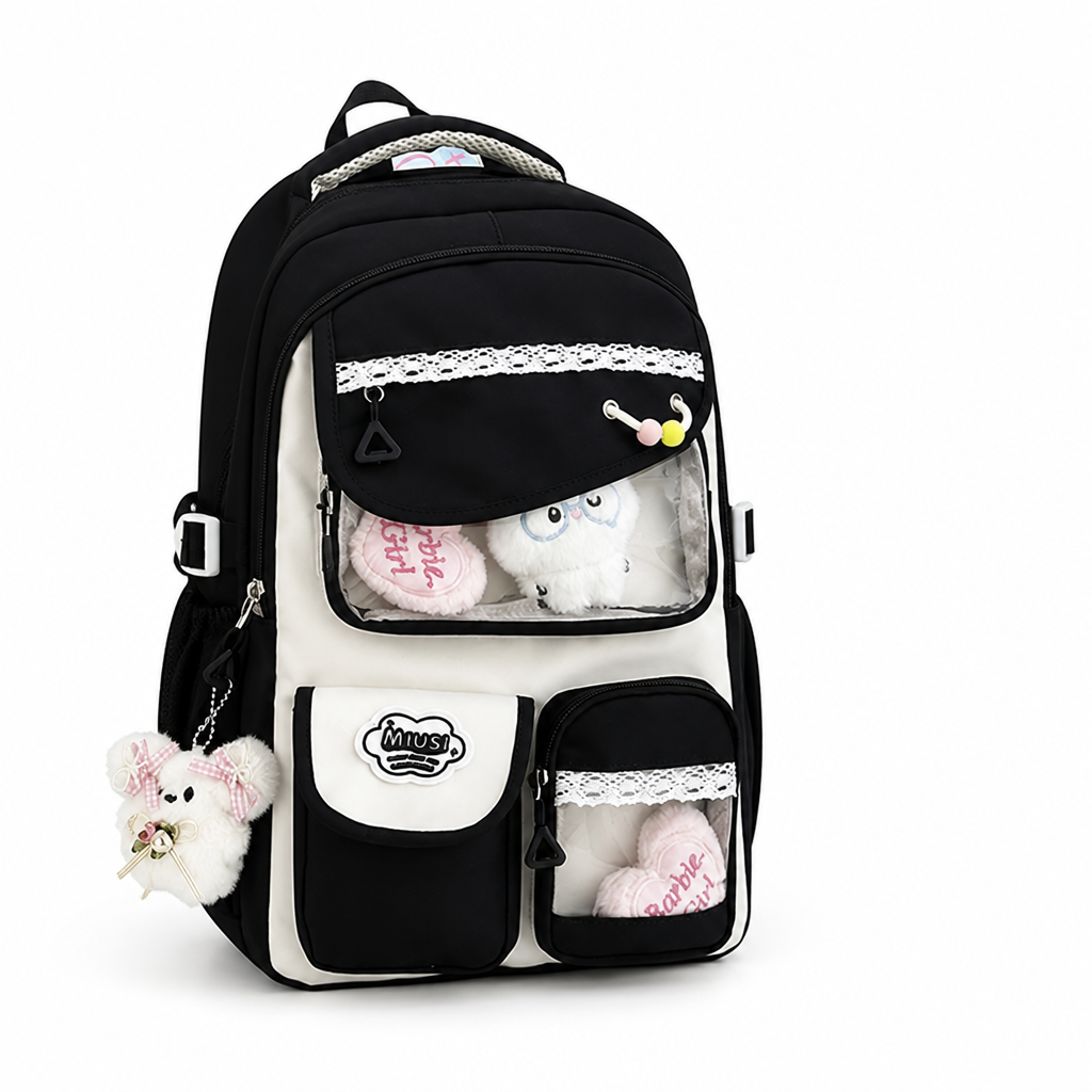 Water-Resistant Multi-Pocket School Backpack