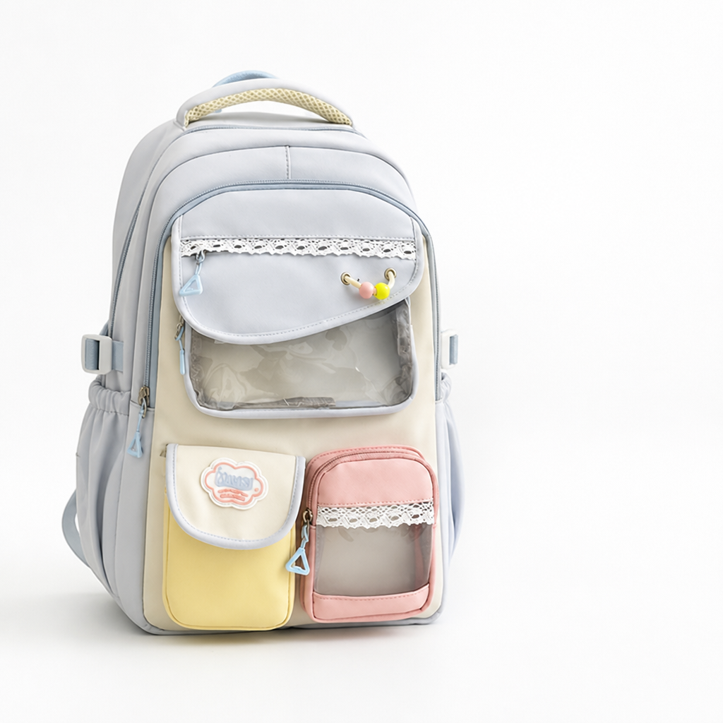 Water-Resistant Multi-Pocket School Backpack