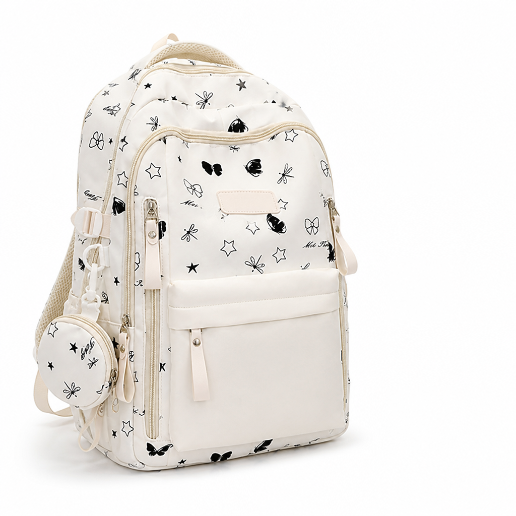 Water-Resistant Multi-Pocket School Backpack (Padded Straps)
