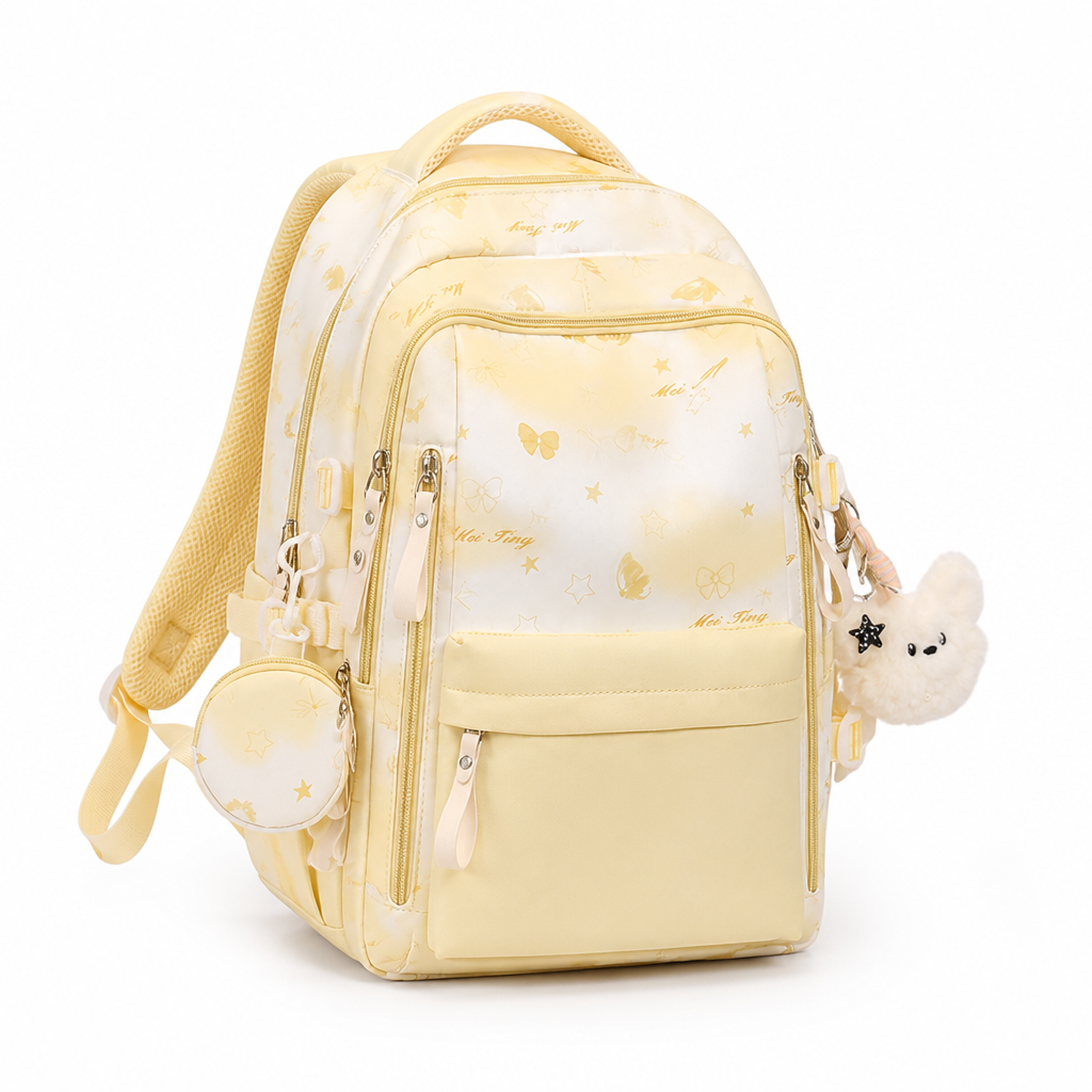 Water-Resistant Multi-Pocket School Backpack (Padded Straps)