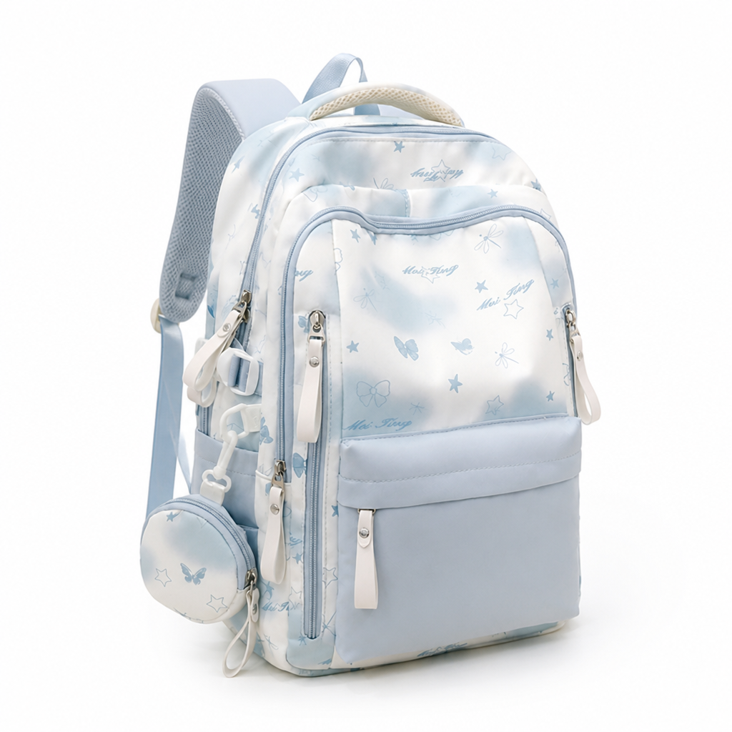 Water-Resistant Multi-Pocket School Backpack (Padded Straps)