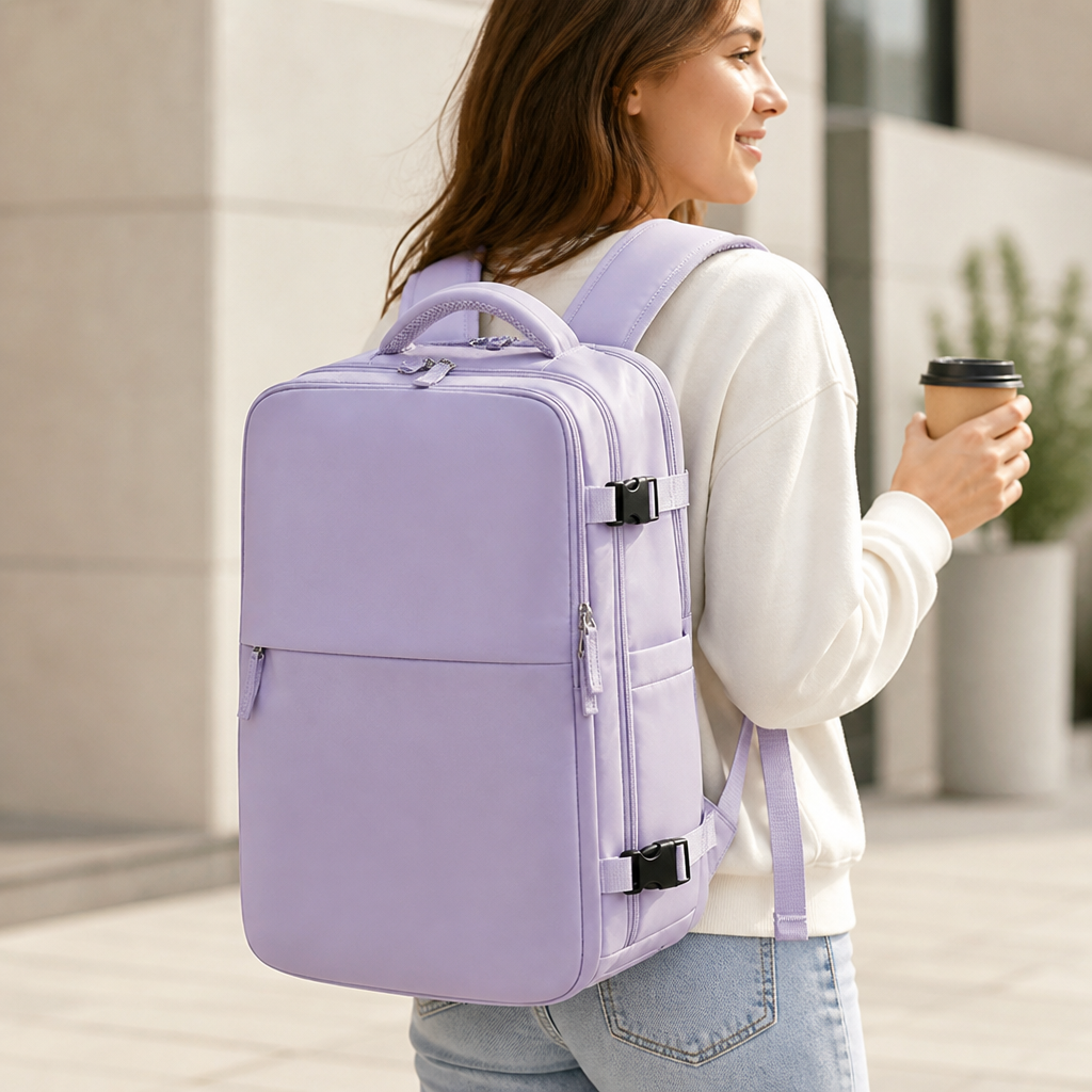 Water-Resistant Multi-Pocket Travel Backpack